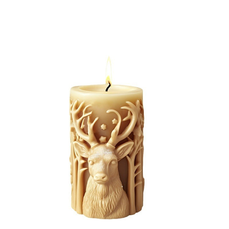 Christmas Cylindrical Candle Silicone Mold