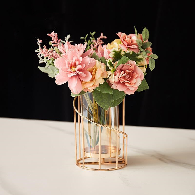 Candle Holder Ornaments Wrought Iron Candle Decoration Vase Ornaments