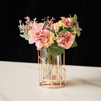 Candle Holder Ornaments Wrought Iron Candle Decoration Vase Ornaments