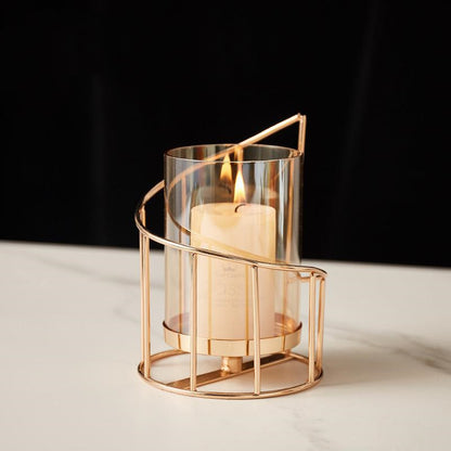 Candle Holder Ornaments Wrought Iron Candle Decoration Vase Ornaments