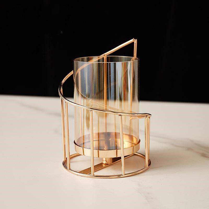Candle Holder Ornaments Wrought Iron Candle Decoration Vase Ornaments